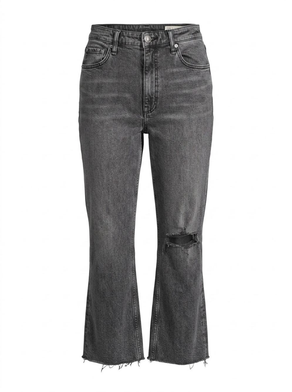 rag & bone Casey High Rise Ankle Flare Distressed Gray Jeans Women Size 30